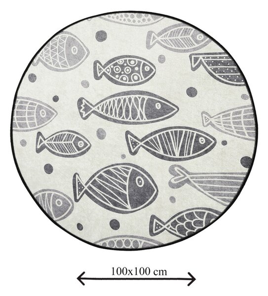 Fish fürdőszobaszőnyeg, Ø100 cm – TR359CHL1455