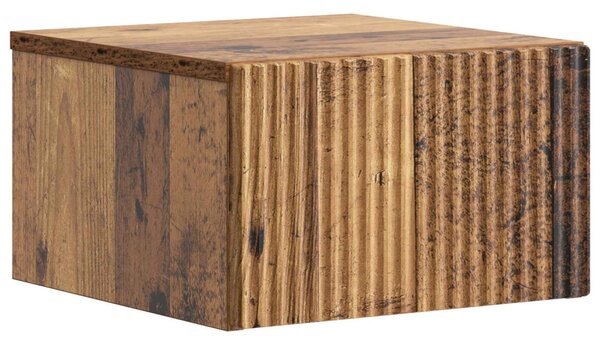 Fali éjjeli szekrény fiókkal 2 pcs Antik Fa 33 x 34,5 x 20 cm