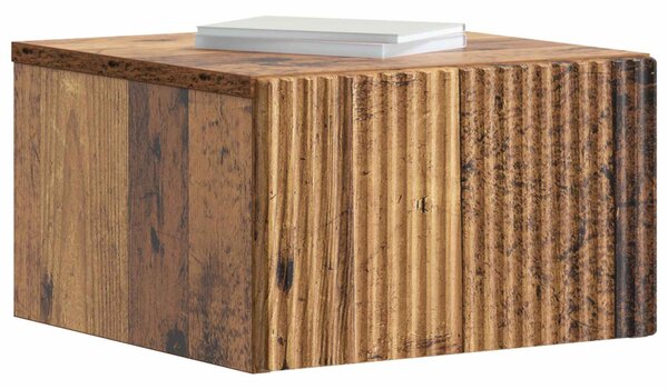Fali éjjeli szekrény fiókkal 2 pcs Antik Fa 33 x 34,5 x 20 cm