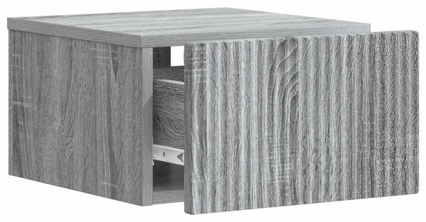 Fali éjjeli szekrény Szürke Sonoma 33 x 34,5 x 20 cm Szerelt Fa