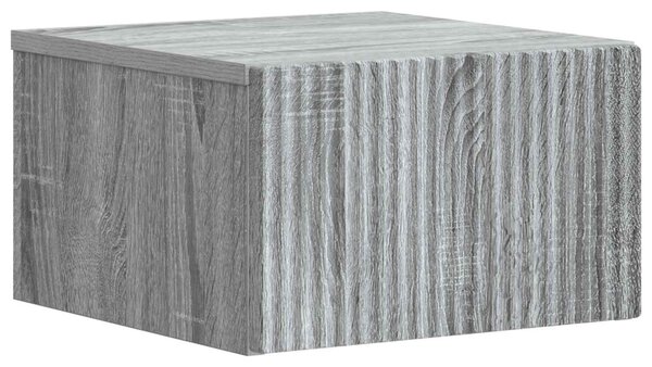 Fali éjjeli szekrény Szürke Sonoma 33 x 34,5 x 20 cm Szerelt Fa