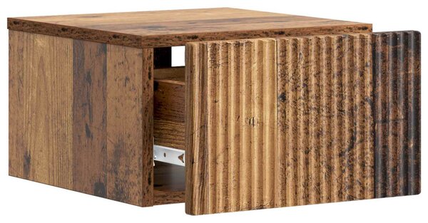 Fali éjjeli szekrény fiókkal 2 pcs Antik Fa 33 x 34,5 x 20 cm