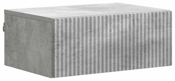 Fali éjjeli szekrény Betonszürke 49 x 34,5 x 20 cm Szerelt Fa