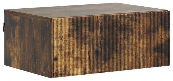Fali éjjeli szekrény 2 pcs Füstös Tölgy 49 x 34,5 x 20 cm