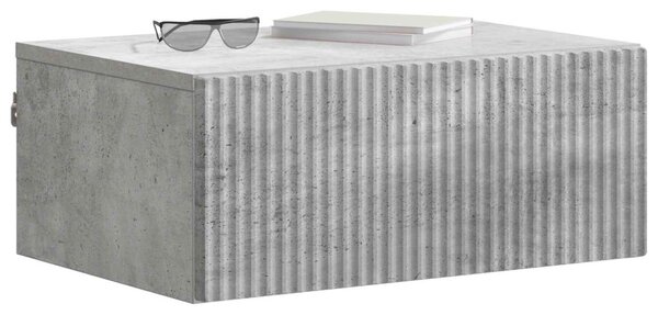 Fali éjjeli szekrény Betonszürke 49 x 34,5 x 20 cm Szerelt Fa