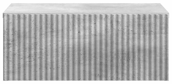 Fali éjjeli szekrény Betonszürke 49 x 34,5 x 20 cm Szerelt Fa