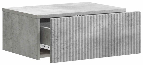 Fali éjjeli szekrény Betonszürke 49 x 34,5 x 20 cm Szerelt Fa