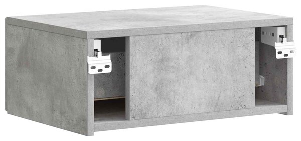 Fali éjjeli szekrény Betonszürke 49 x 34,5 x 20 cm Szerelt Fa