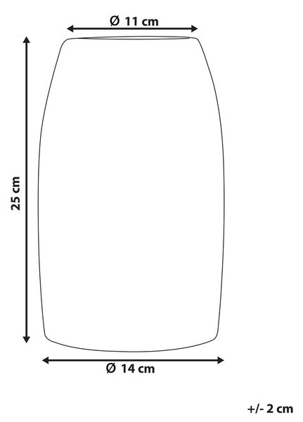 Dekor váza LINZI Kőcserép 25 cm Fehér