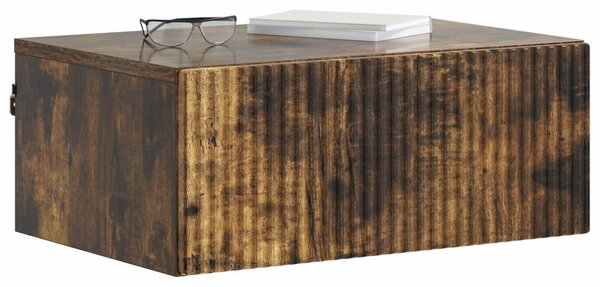 Fali éjjeli szekrény 2 pcs Füstös Tölgy 49 x 34,5 x 20 cm