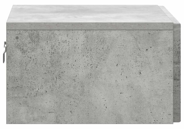 Fali éjjeli szekrény Betonszürke 49 x 34,5 x 20 cm Szerelt Fa