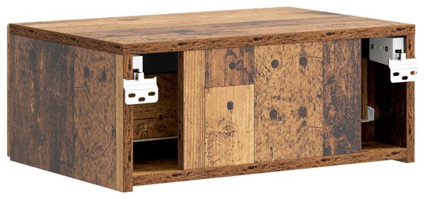 Fali éjjeli szekrény fiókkal 2 pcs Antik Fa 49 x 34,5 x 20 cm