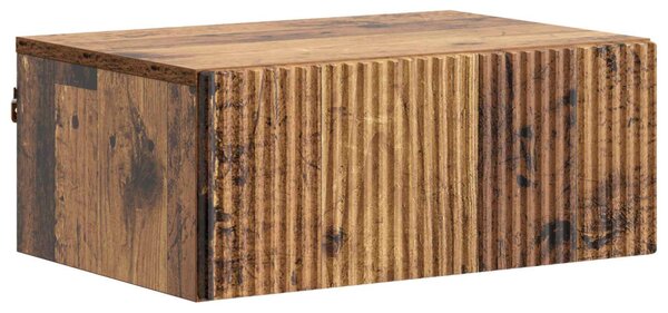 Fali éjjeli szekrény fiókkal 2 pcs Antik Fa 49 x 34,5 x 20 cm