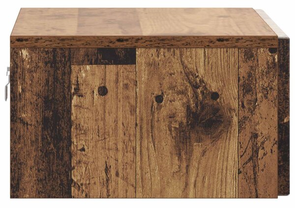 Fali éjjeli szekrény fiókkal 2 pcs Antik Fa 49 x 34,5 x 20 cm