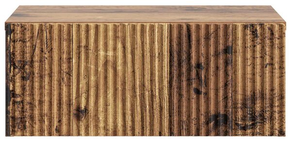 Fali éjjeli szekrény fiókkal 2 pcs Antik Fa 49 x 34,5 x 20 cm