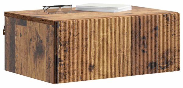 Fali éjjeli szekrény fiókkal 2 pcs Antik Fa 49 x 34,5 x 20 cm