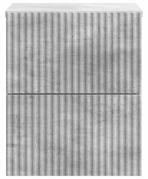 Fali éjjeli szekrény Betonszürke 33 x 34,5 x 40 cm Szerelt Fa