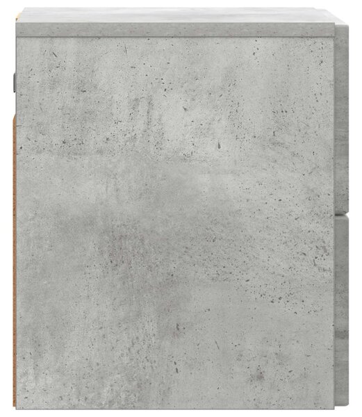 Fali éjjeli szekrény Betonszürke 33 x 34,5 x 40 cm Szerelt Fa
