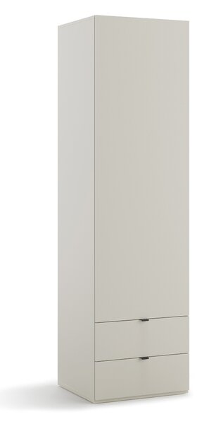 Könyvespolc Evareve 102, Ajtókkal, Zárt, Fiókokkal, Laminált forgácslap, 216x60x55cm, Világosbarna