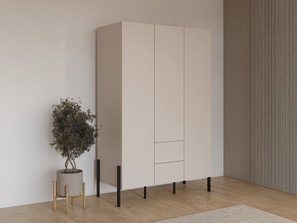 Gardróbszekrény Etsore 108, Laminált forgácslap, 210x139x60cm, Kasmír