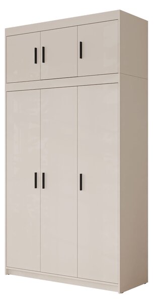 Gardróbszekrény Novduni 104, Laminált forgácslap, 246x133x53cm, Bézs