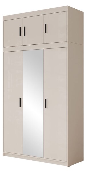 Gardróbszekrény Novduni 105, Laminált forgácslap, 246x133x53cm, Bézs