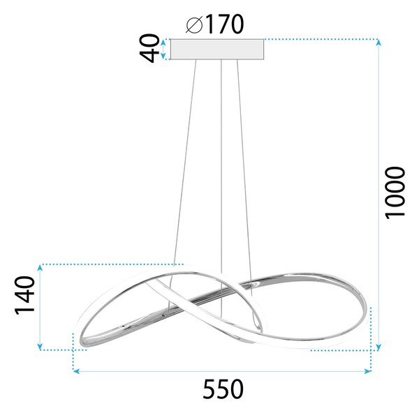 Mennyezeti lámpa LED APP1601-CP GOLD