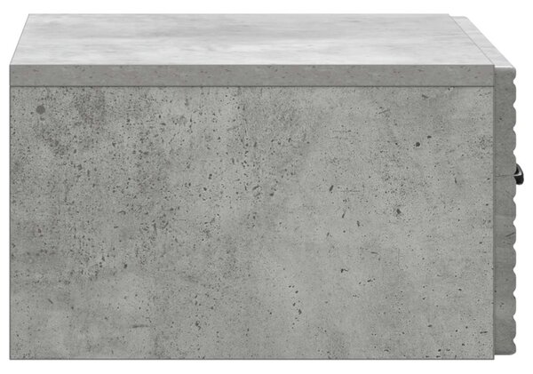 Fali éjjeli szekrény Betonszürke 49 x 34,5 x 20 cm Szerelt Fa