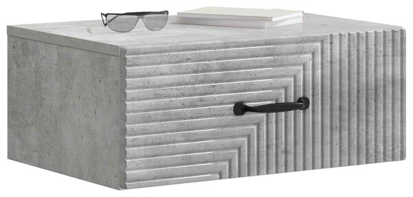 Fali éjjeli szekrény Betonszürke 49 x 34,5 x 20 cm Szerelt Fa