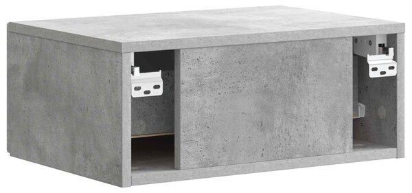Fali éjjeli szekrény Betonszürke 49 x 34,5 x 20 cm Szerelt Fa