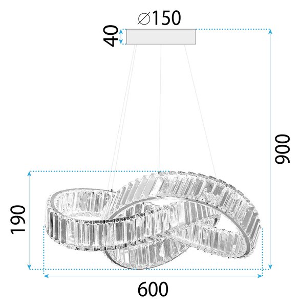 Mennyezeti lámpa LED APP1538-CP GOLD