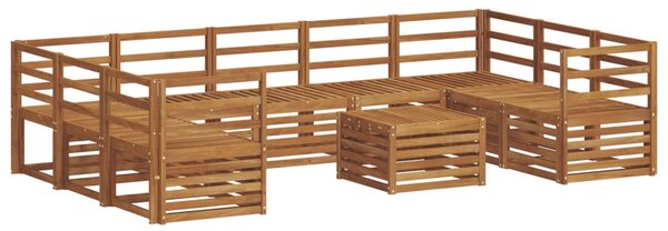 Ülőgarnitúrák 10 pcs Természetes Tömör Akácfa