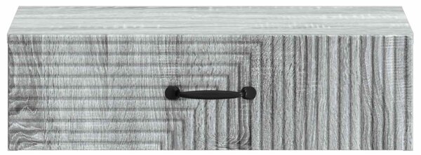 Fali oldaltábla Szürke Sonoma 59 x 34,5 x 17 cm Szerelt Fa