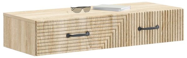Fali oldaltábla Sonoma Tölgy 87,5 x 34,5 x 17 cm Szerelt Fa