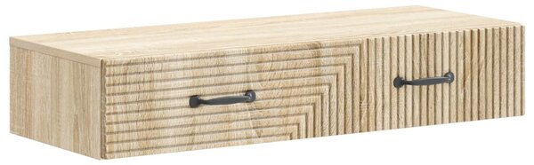 Fali oldaltábla Sonoma Tölgy 87,5 x 34,5 x 17 cm Szerelt Fa