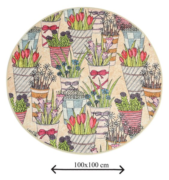 Flowerpot fürdőszobaszőnyeg, Ø100 cm