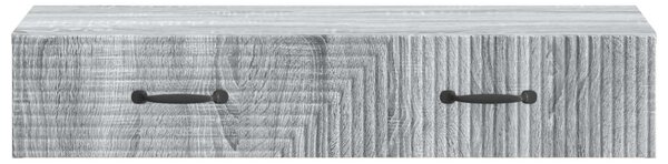 Fali oldaltábla Szürke Sonoma 87,5 x 34,5 x 17 cm Szerelt Fa