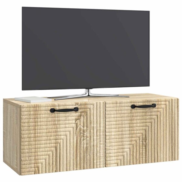 Fali TV szekrény Sonoma Tölgy 78,5 x 31 x 30 cm Szerelt Fa