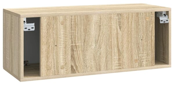Fali TV szekrény Sonoma Tölgy 78,5 x 31 x 30 cm Szerelt Fa