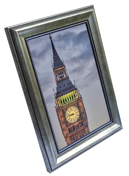 London képkeret, ezüst, 10 x 15 cm