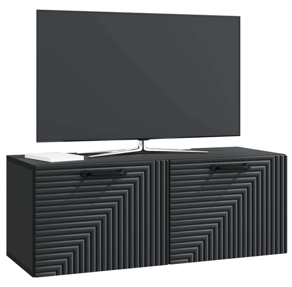 Fali TV szekrény Fekete 78,5 x 31 x 30 cm Szerelt Fa