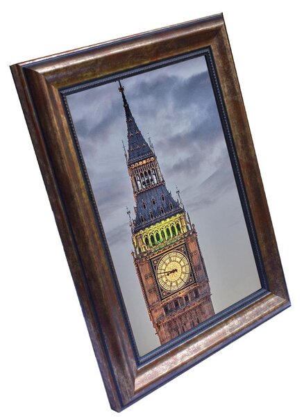 London képkeret, bronz, 10 x 15 cm