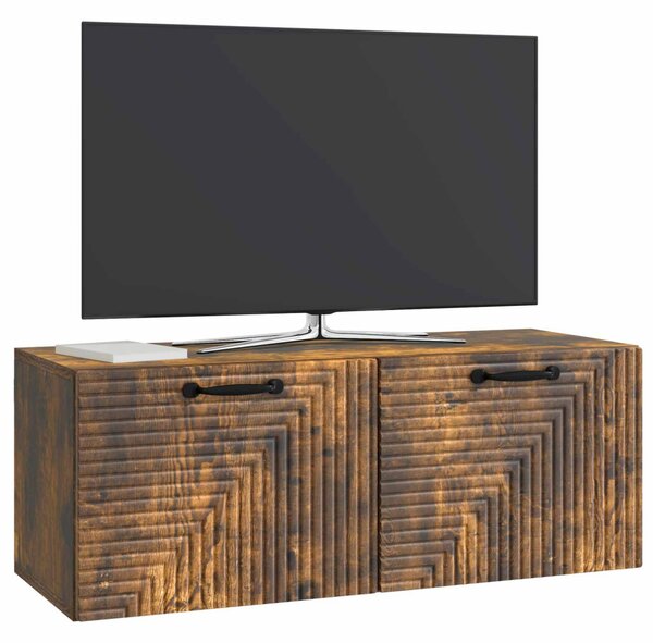 Fali TV szekrény Füstös Tölgy 78,5 x 31 x 30 cm Szerelt Fa