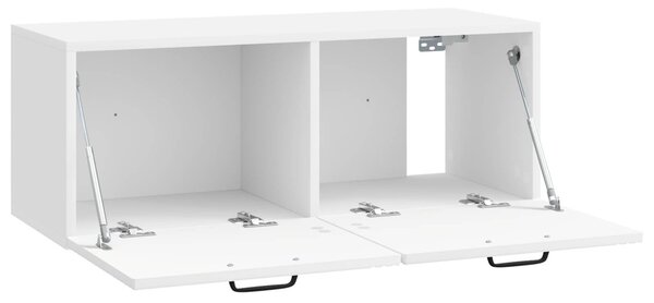 Fali TV szekrény Magasfényű Fehér 78,5 x 31 x 30 cm Szerelt Fa