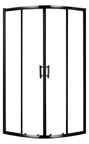 Viva AQUA Max Zuhanykabin ÍVES FEKETE Profil - 6 mm víztiszta vízlepergető üveg - 80 x 80 x 190 cm