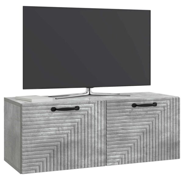 Fali TV szekrény Betonszürke 78,5 x 31 x 30 cm Szerelt Fa