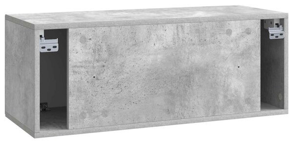 Fali TV szekrény Betonszürke 78,5 x 31 x 30 cm Szerelt Fa