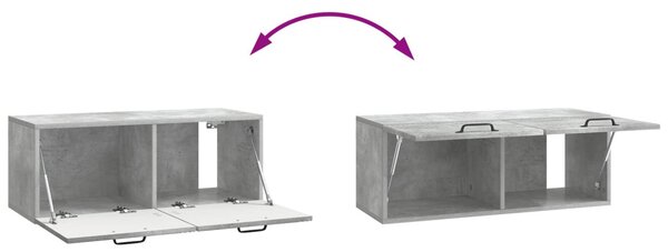 Fali TV szekrény Betonszürke 78,5 x 31 x 30 cm Szerelt Fa
