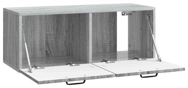 Fali TV szekrény Szürke Sonoma 78,5 x 31 x 30 cm Szerelt Fa