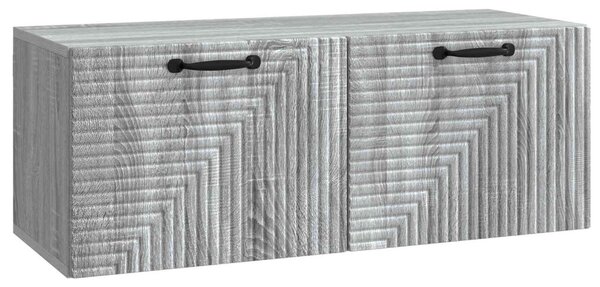 Fali TV szekrény Szürke Sonoma 78,5 x 31 x 30 cm Szerelt Fa